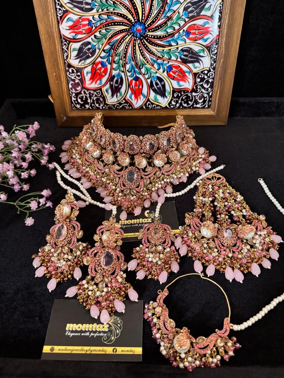 Turkish bridal jewellery with mother peal