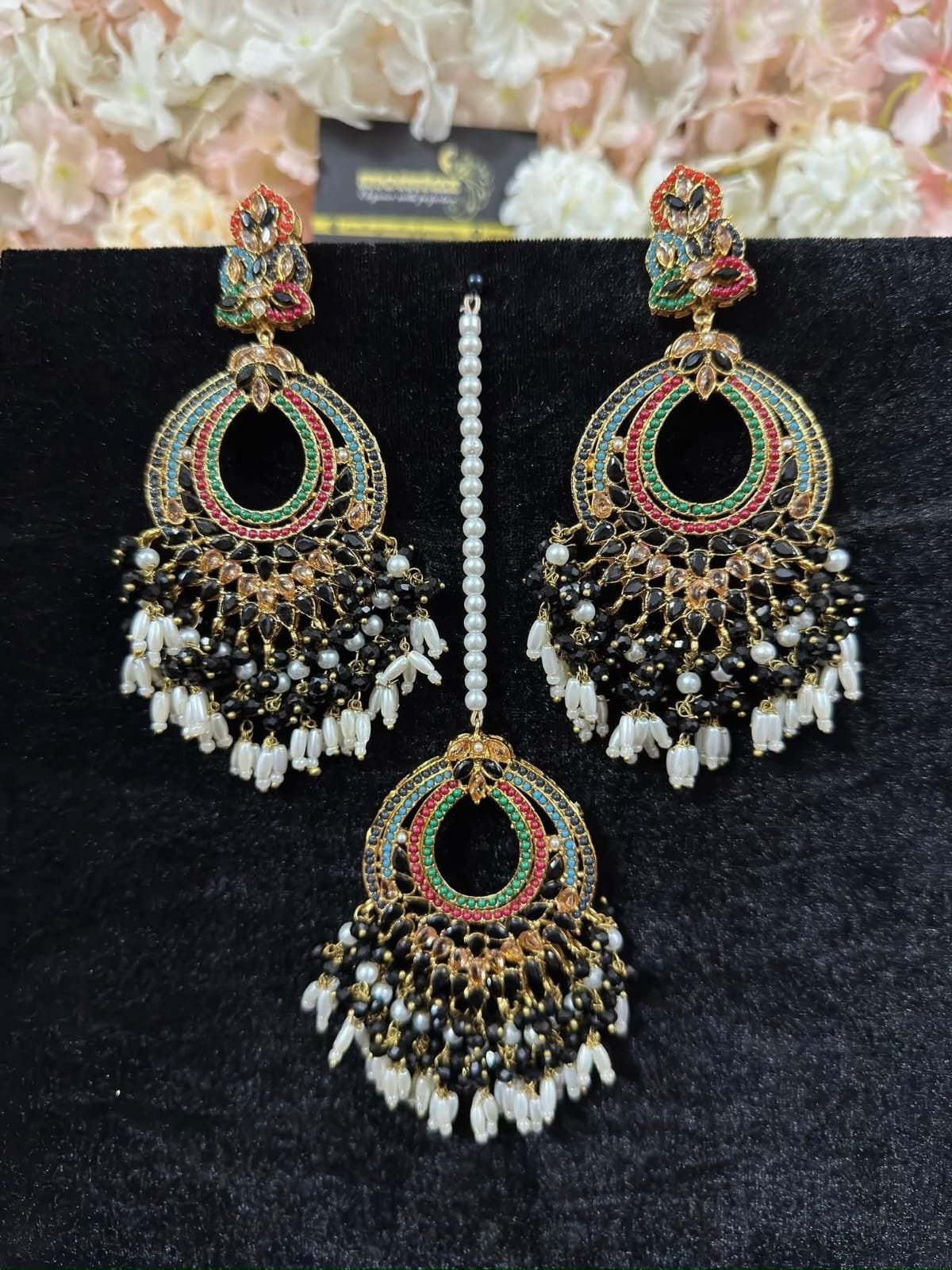 Pakistani earrings tika set - Image 8
